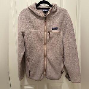 Patagonia Retro Pile Tan Fleece Hoody, size L